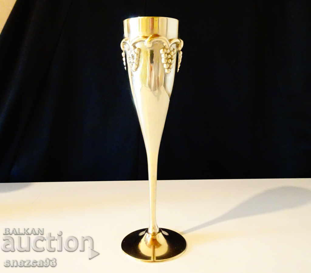 Bronze goblet, wine glass, unique grape relief with price 99.00 BGN | € 50.62 Bronze goblet, wine glass, unique grape relief with price 99.00 BGN | € 50.62