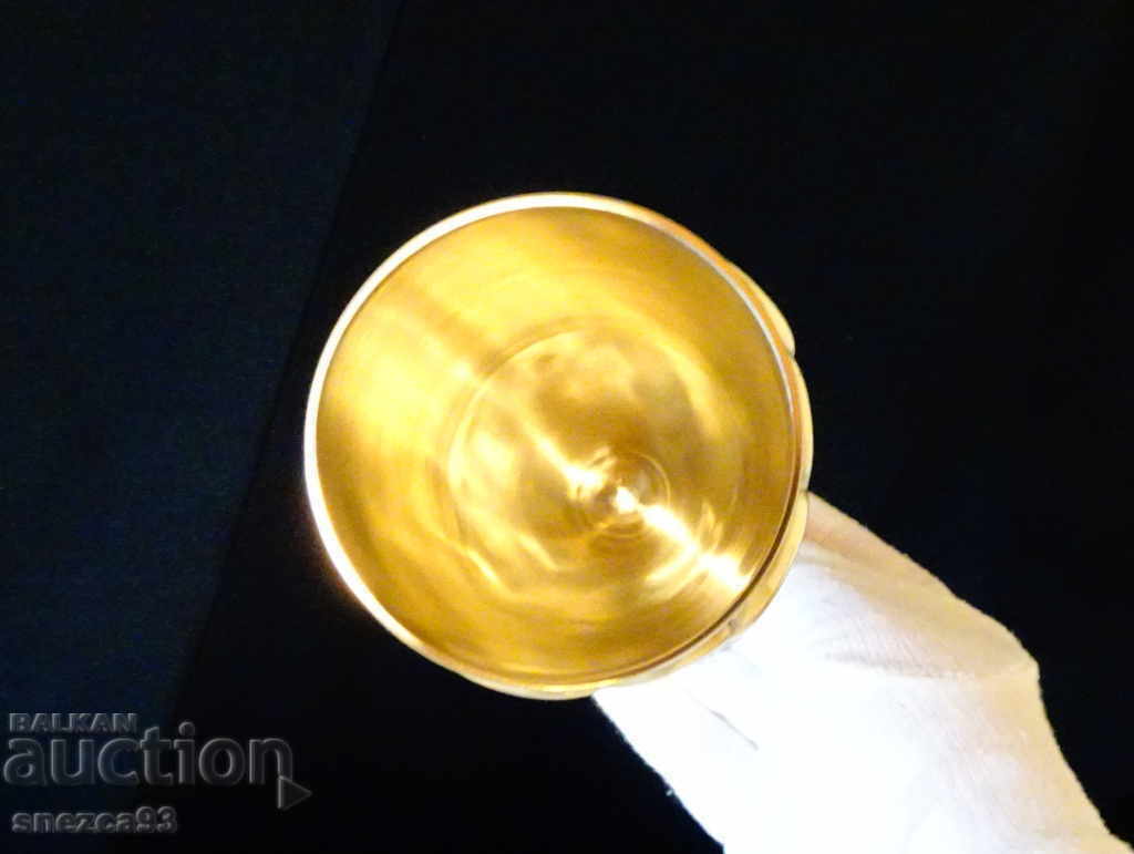 Auction Bronze goblet, wine glass, unique grape relief Auction Bronze goblet, wine glass, unique grape relief