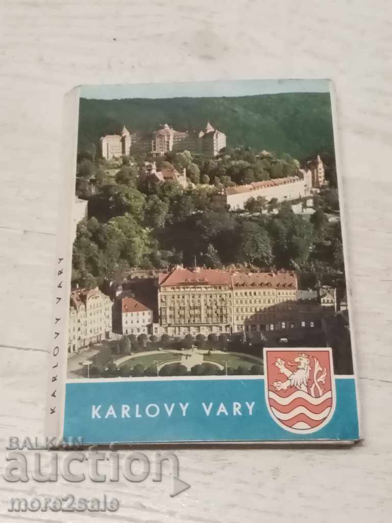CARDS - SCROLL 13 PIECES - KARLOVI VARI - CZECHOSLOVAKIA