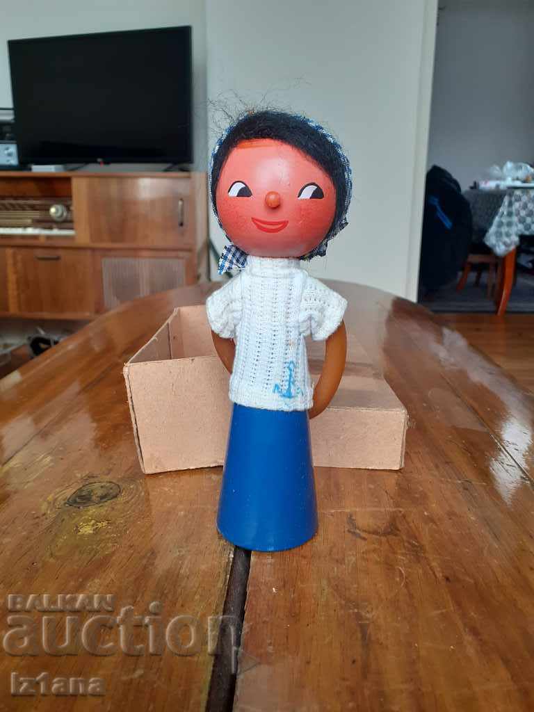 Old wooden doll with price 35.00 BGN | € 17.90 Old wooden doll with price 35.00 BGN | € 17.90