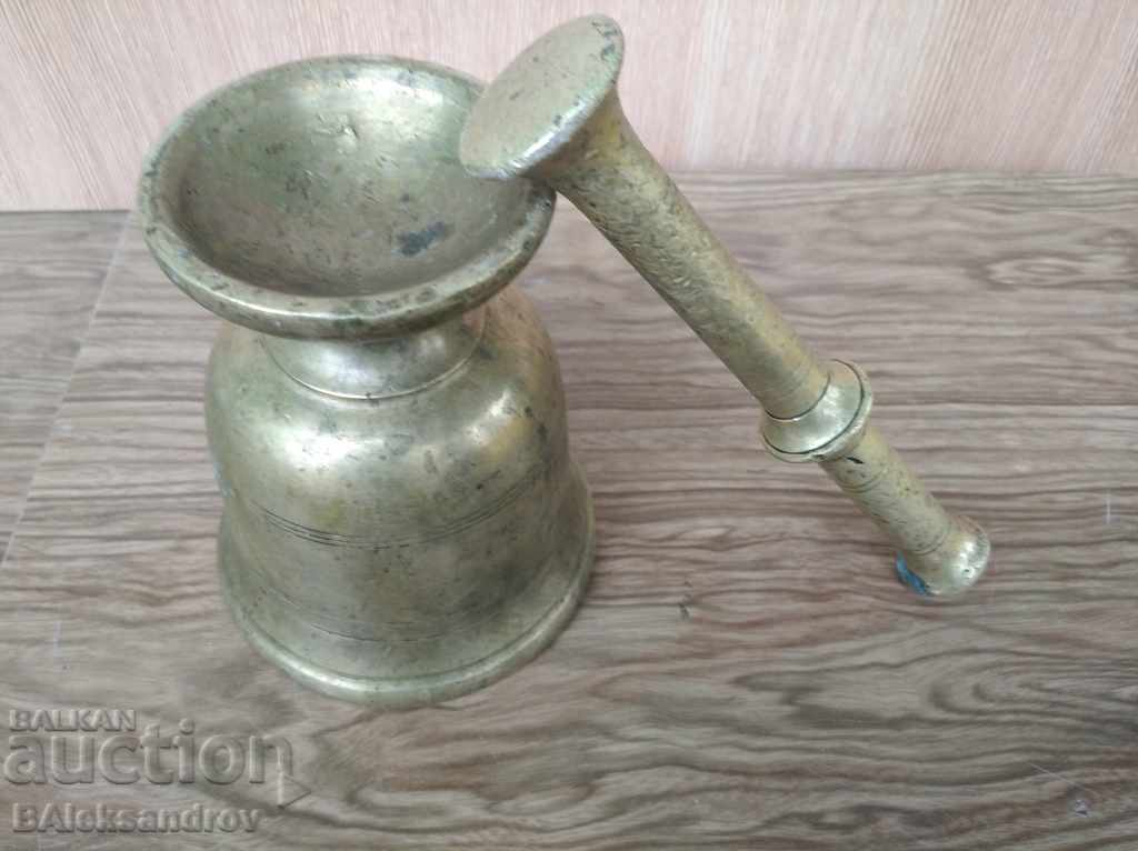 Large brass mortar - 5 Large brass mortar - 5