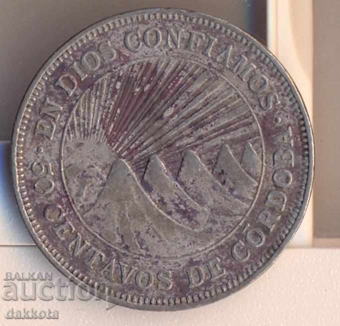 Nicaragua 50 centavos 1946, tiraj 500 mii Nicaragua 50 centavos 1946, tiraj 500 mii