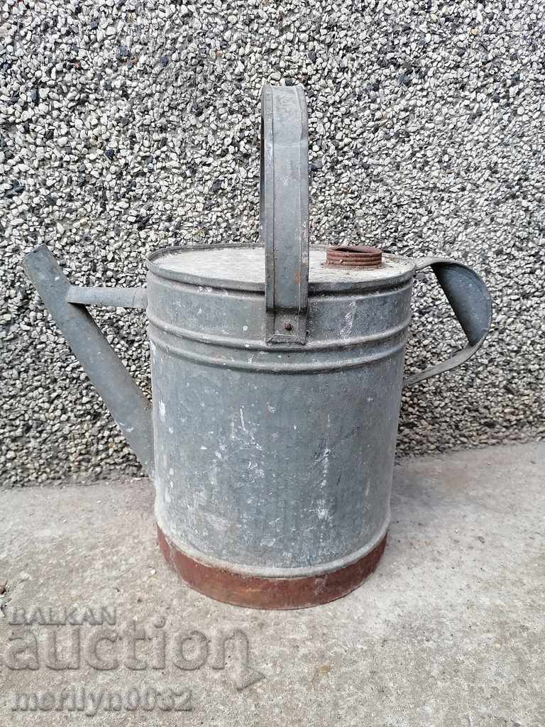Old metal can, galvanized tube, bucket, pot with price 35.00 BGN | € 17.90 Old metal can, galvanized tube, bucket, pot with price 35.00 BGN | € 17.90