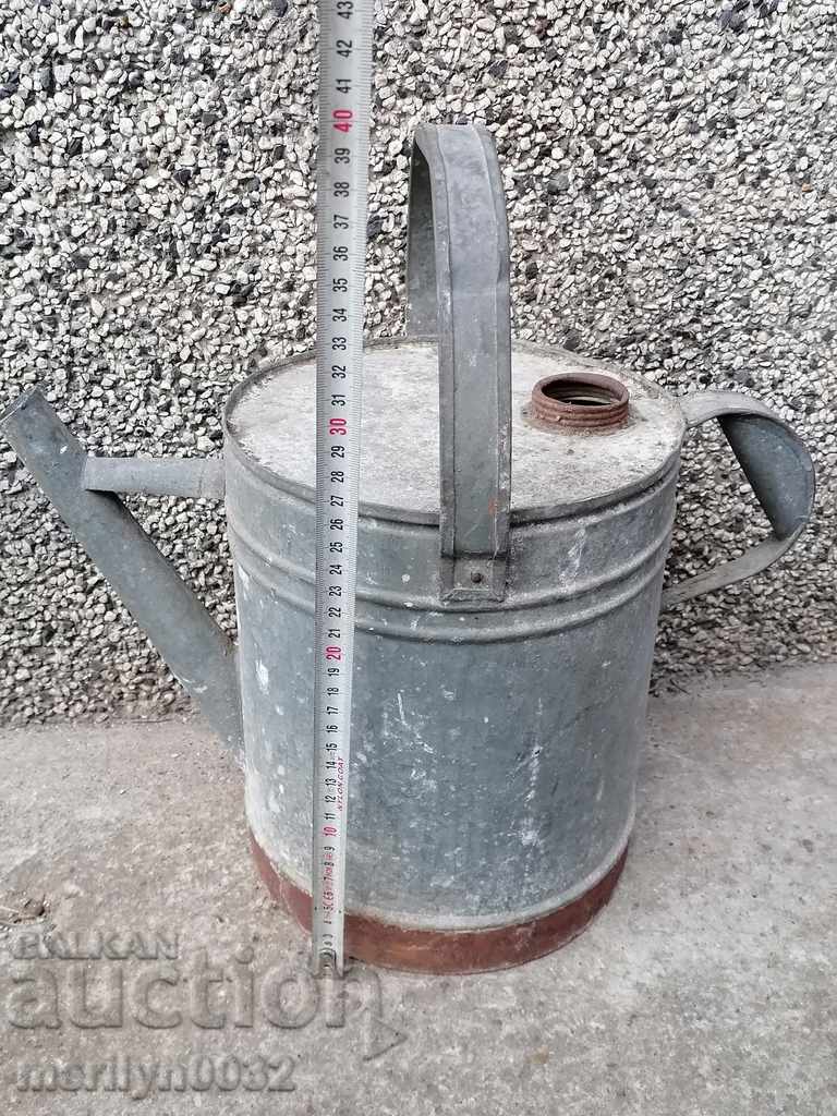 Old metal can, galvanized tube, bucket, pot - 6 Old metal can, galvanized tube, bucket, pot - 6