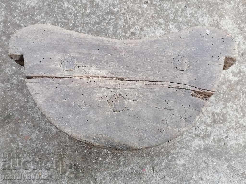 Old three-legged stool, chair, wooden, primitive with price 43.00 BGN | € 21.99 Old three-legged stool, chair, wooden, primitive with price 43.00 BGN | € 21.99