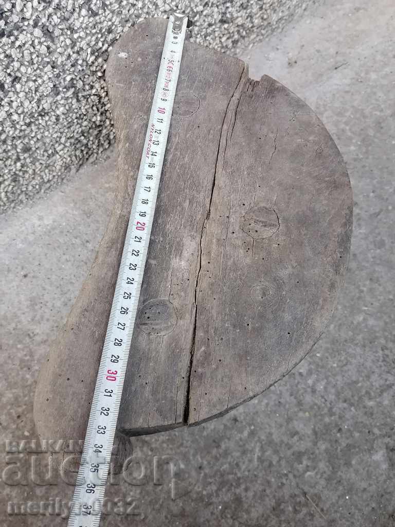 Old three-legged stool, chair, wooden, primitive - 5 Old three-legged stool, chair, wooden, primitive - 5