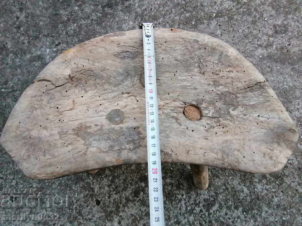 Old three-legged stool, chair, wooden, primitive - 6 Old three-legged stool, chair, wooden, primitive - 6