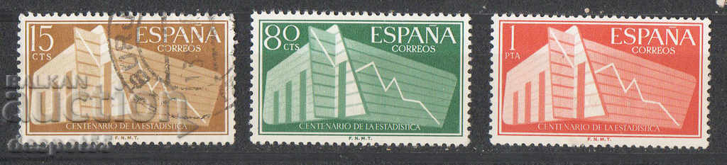 1956. Spain. 100th anniversary of national statistics.