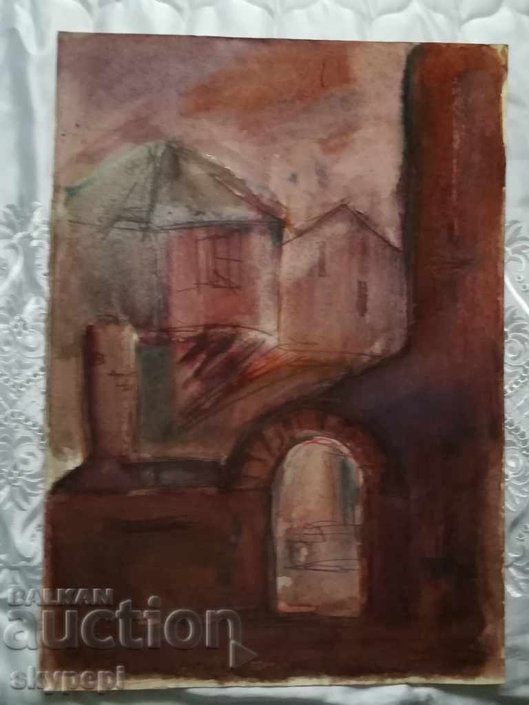 Delivery of Old watercolor