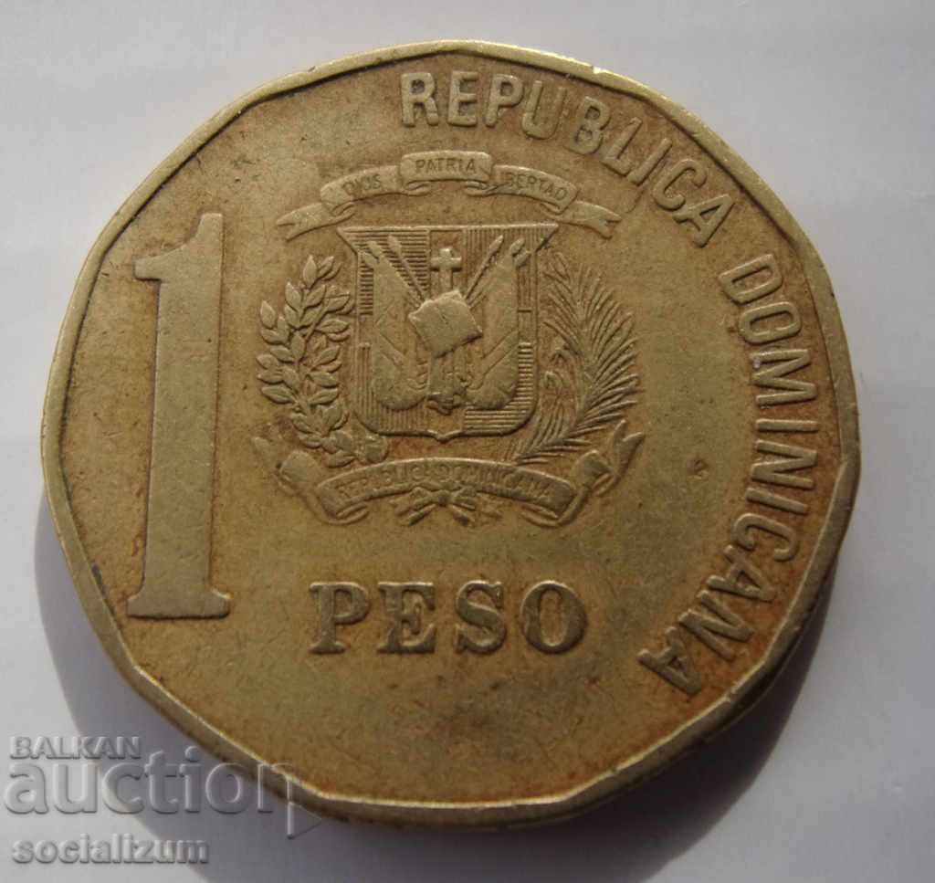 Republica Dominicană 1 Peso 1997 Monedă Rară