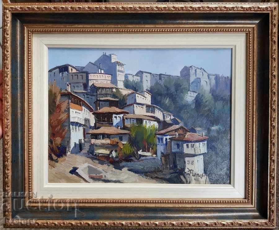 Denyu Chokanov 1901 – 1982 V. Tarnovo 1944 Case de peisaj
