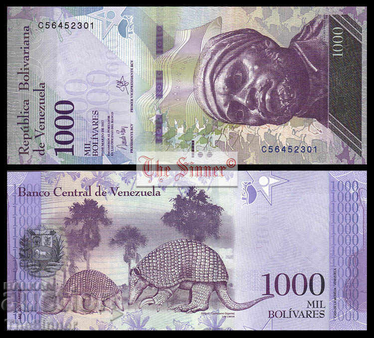 VENEZUELA 1000 VENEZUELA 1000 Bolivares P-95a 2016 UNC VENEZUELA 1000 VENEZUELA 1000 Bolivares P-95a 2016 UNC