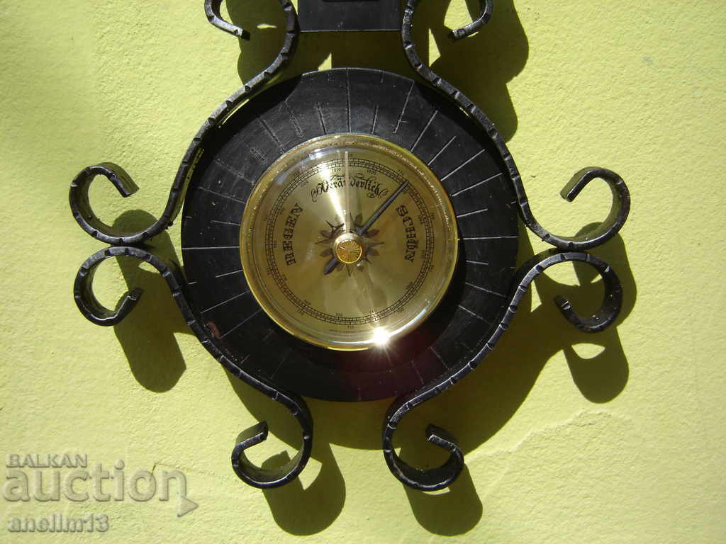 STAR BAROMETER THERMOMETER WROUGHT IRON W. GERMANY with price 65.00 BGN | € 33.23 STAR BAROMETER THERMOMETER WROUGHT IRON W. GERMANY with price 65.00 BGN | € 33.23