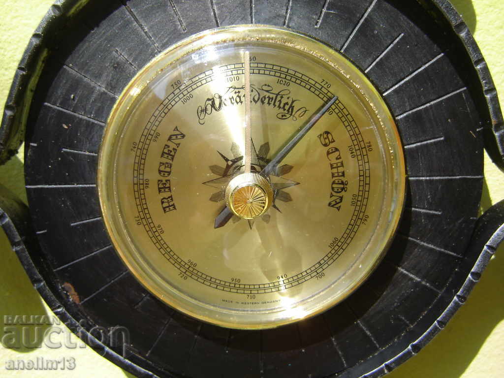 Auction STAR BAROMETER THERMOMETER WROUGHT IRON W. GERMANY Auction STAR BAROMETER THERMOMETER WROUGHT IRON W. GERMANY