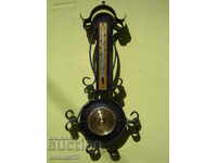 BAROMETRU TERMOMETRU STAR, FIER FORJAT, W. GERMANY