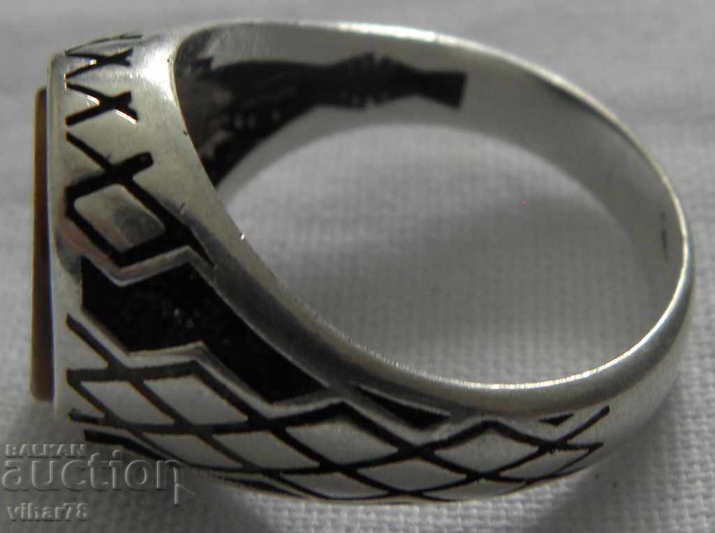Silver Men's Ring - 7