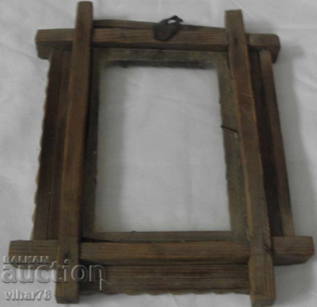 СТАРА ДЪРВЕНА РЕЗБОВАНА ОВЧАРСКА ДЪРВОРЕЗБА РАМКА - 5 СТАРА ДЪРВЕНА РЕЗБОВАНА ОВЧАРСКА ДЪРВОРЕЗБА РАМКА - 5