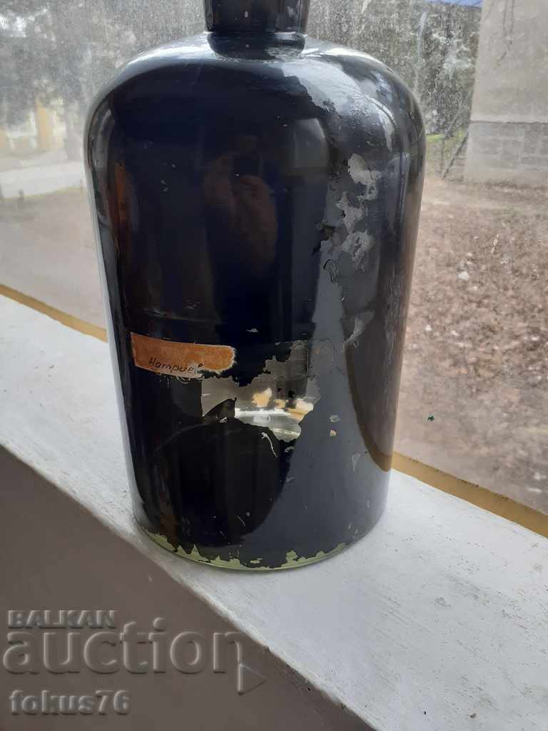 Borcan medical vechi vopsit în negru - 5