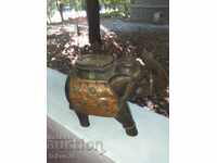 LARGE WOODEN ELEPHANT ELEPHANT BRONZE BRASS