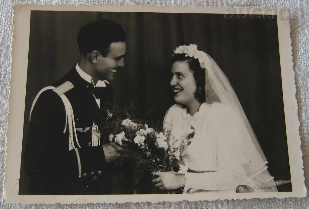 OFFICER PARADE UNIFORM WEDDING 1945 PHOTO