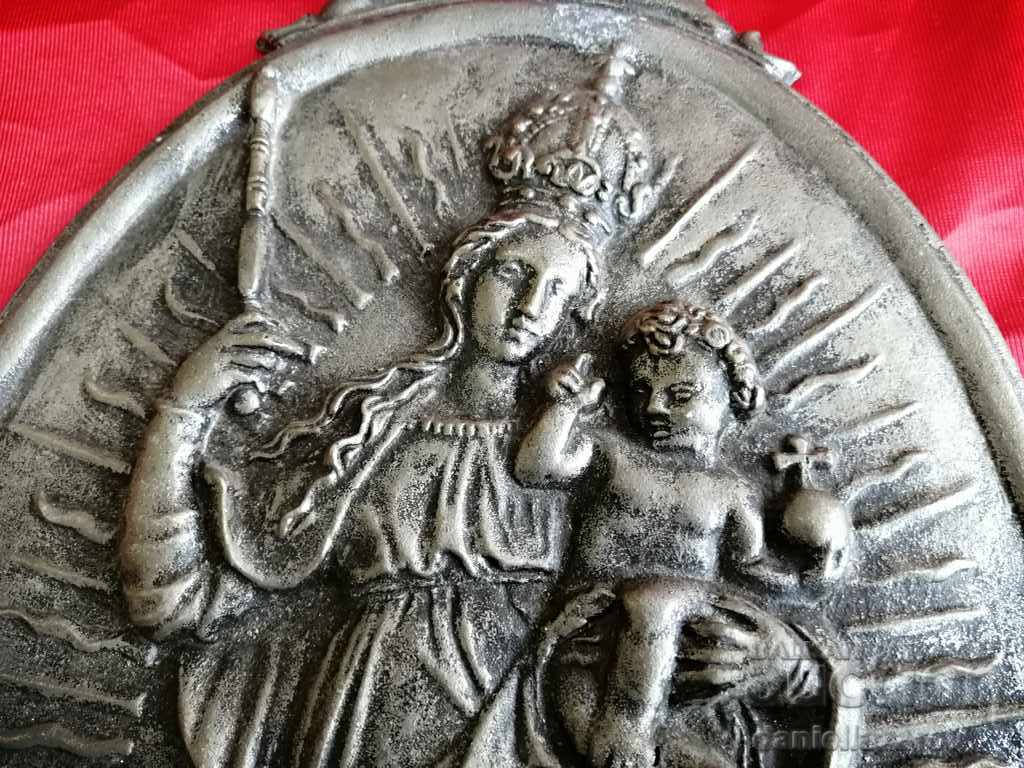Old Rare Metal CATHOLIC PANEL with price 65.00 BGN | € 33.23 Old Rare Metal CATHOLIC PANEL with price 65.00 BGN | € 33.23