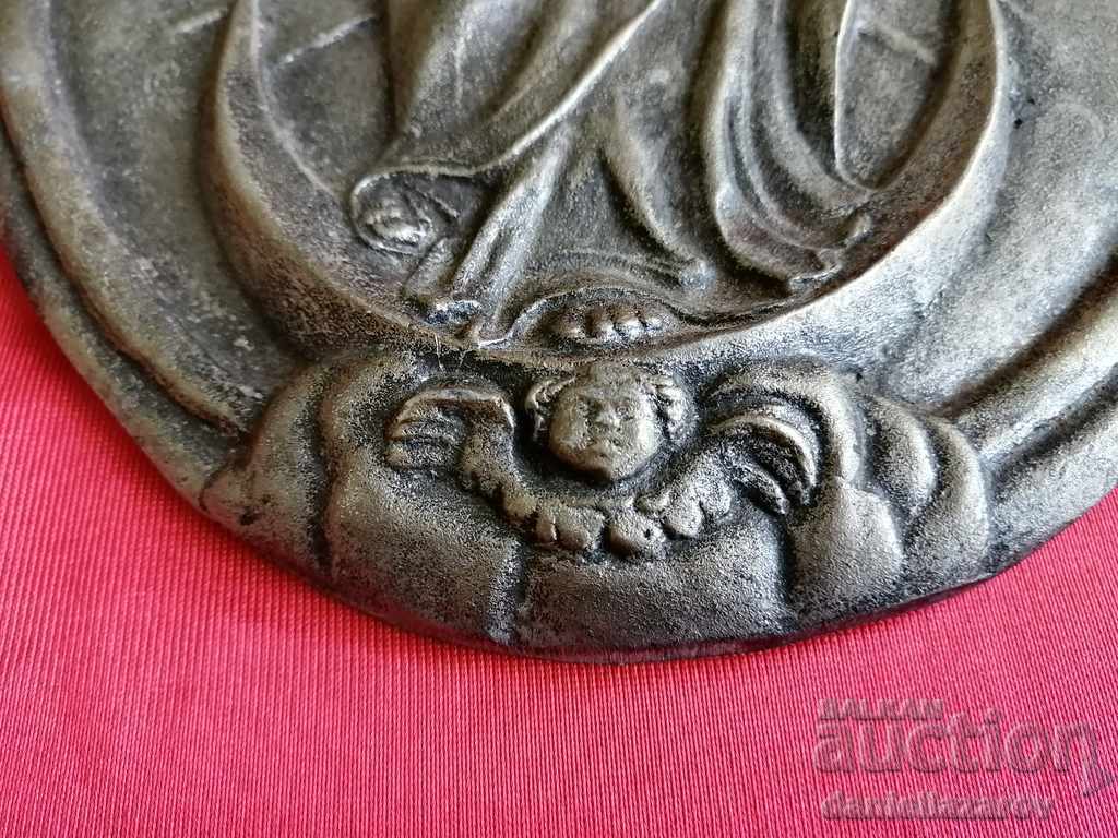 Auction Old Rare Metal CATHOLIC PANEL Auction Old Rare Metal CATHOLIC PANEL
