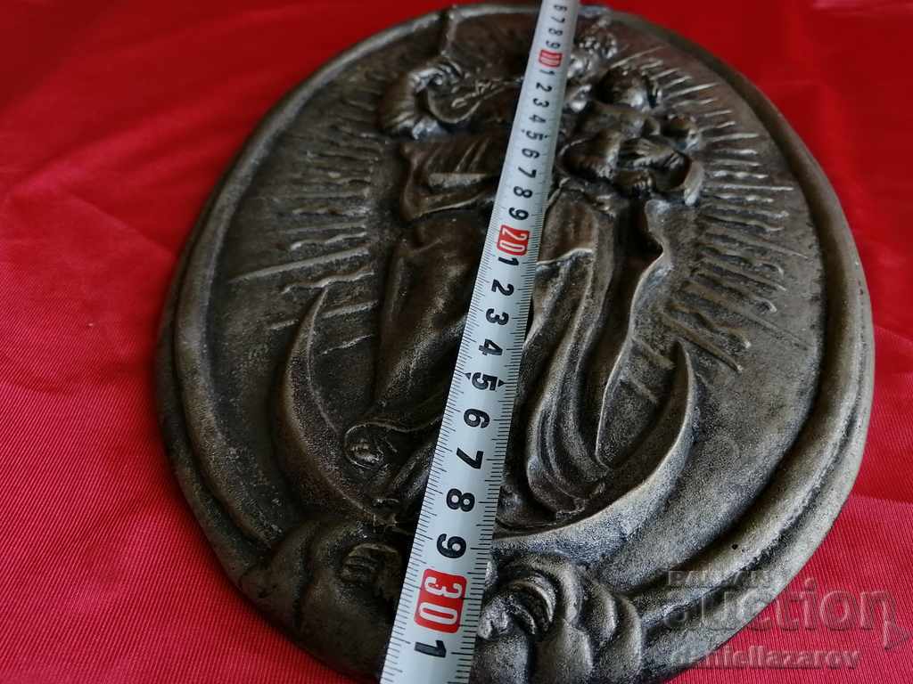 Old Rare Metal CATHOLIC PANEL - 5 Old Rare Metal CATHOLIC PANEL - 5