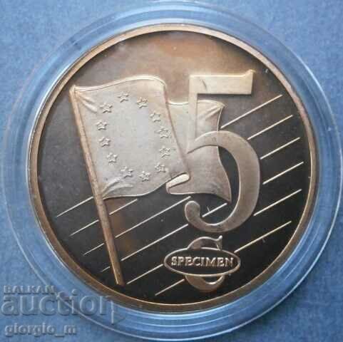 Естония 5 евро цента проба