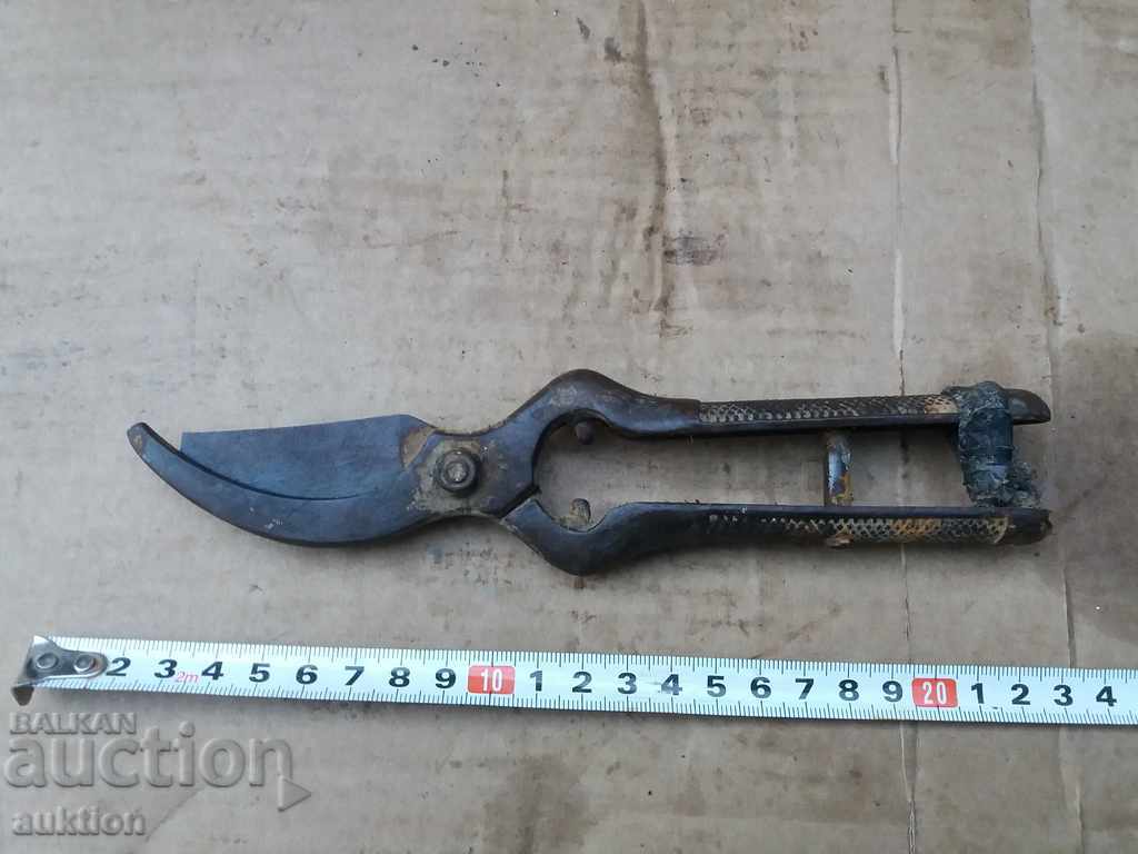 OLD SOC. STEELED SCISSORS FOR CUTTING VINEYARDS, ASMI with price 2.99 BGN | € 1.53 OLD SOC. STEELED SCISSORS FOR CUTTING VINEYARDS, ASMI with price 2.99 BGN | € 1.53