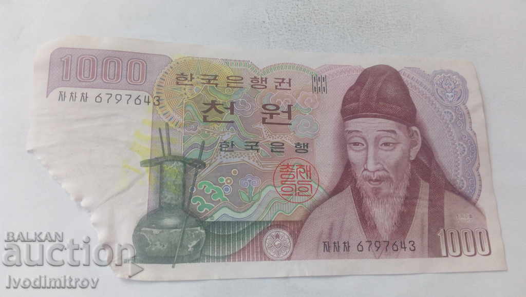 Южна Корея 1000 вон 1983