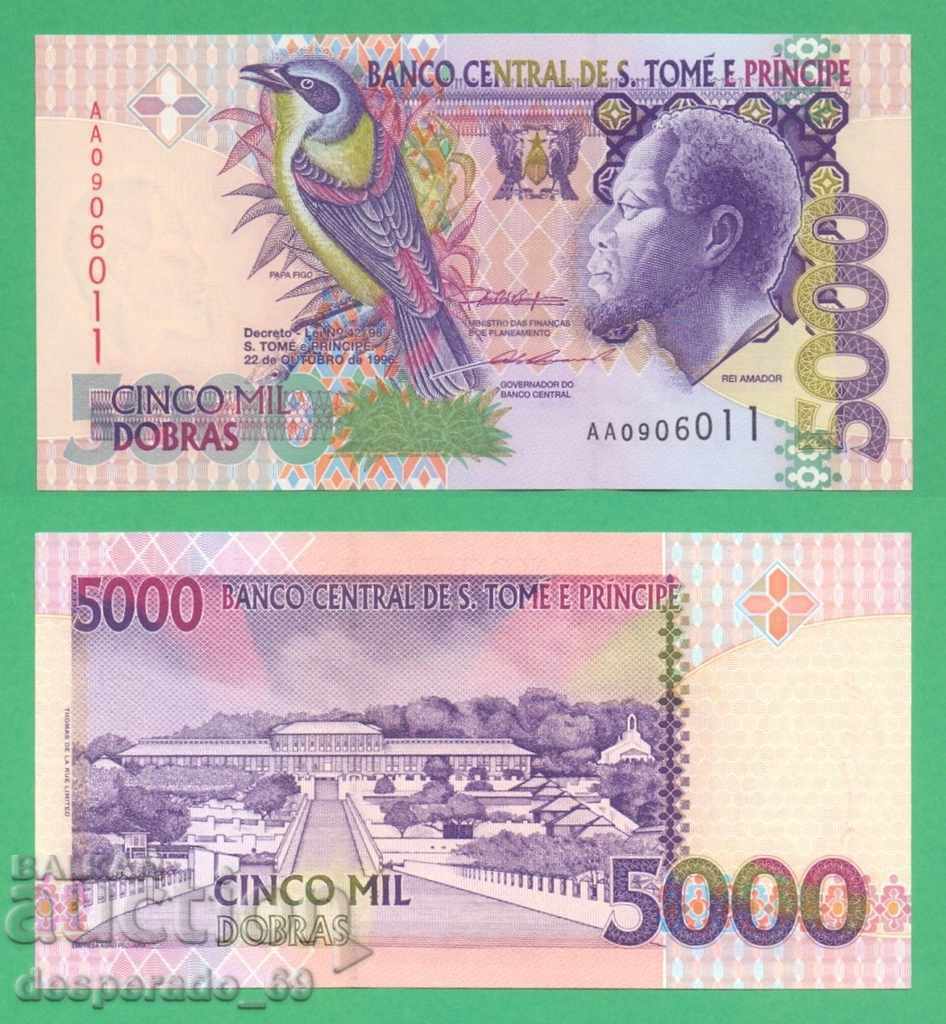 (¯`` • São Tomé și Principe 5000 bun 1996 UNC • • • •)