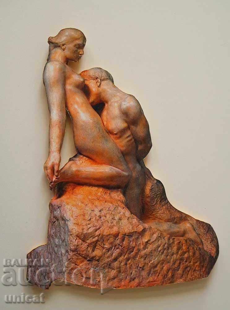Ζωγραφική "Το αιώνιο είδωλο" με βάση το γλυπτό του Auguste Rodin