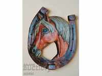 Horse with a horseshoe, openwork painting
