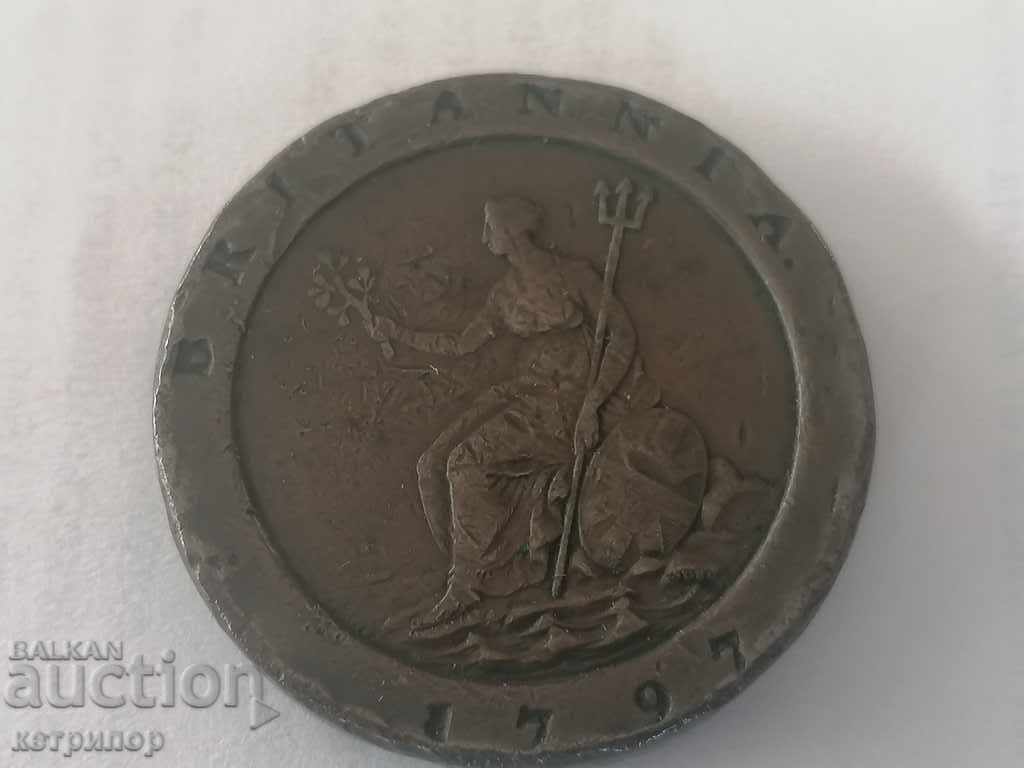 1 пени 1779 г Великобритания мед