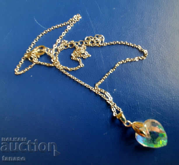 Stainless steel necklace and Swarovski crystal, heart with price 25.00 BGN | € 12.78 Stainless steel necklace and Swarovski crystal, heart with price 25.00 BGN | € 12.78