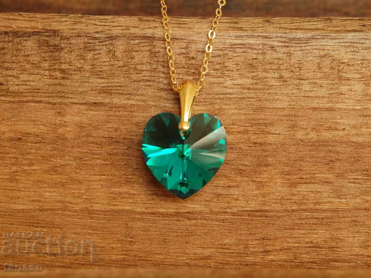 Colier din oțel inoxidabil și cristal Swarovski, inimă cu preț € 15.00 | 29.34 BGN