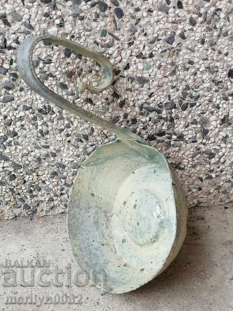 Old copper ladle, pan, copper, copper pot, pit with price 62.00 BGN | € 31.70 Old copper ladle, pan, copper, copper pot, pit with price 62.00 BGN | € 31.70