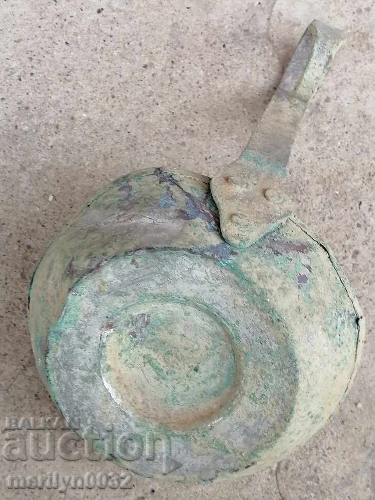 Old copper ladle, pan, copper, copper pot, pit - 5 Old copper ladle, pan, copper, copper pot, pit - 5