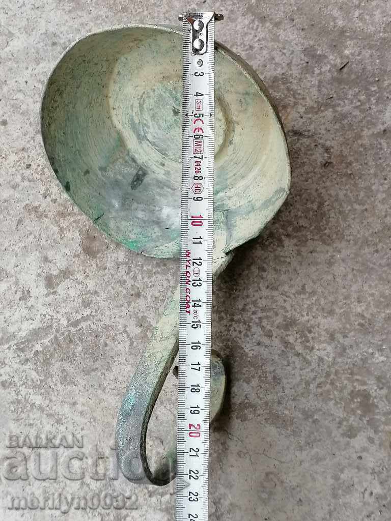 Old copper ladle, pan, copper, copper pot, pit - 6 Old copper ladle, pan, copper, copper pot, pit - 6
