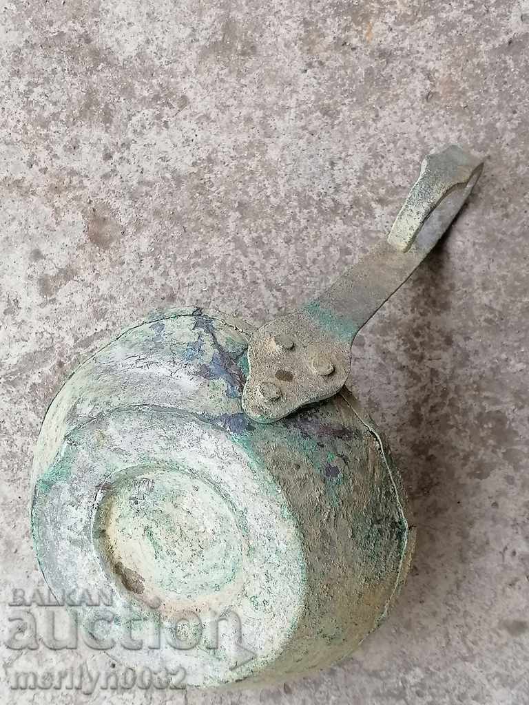 Old copper ladle, pan, copper, copper pot, pit - 7 Old copper ladle, pan, copper, copper pot, pit - 7