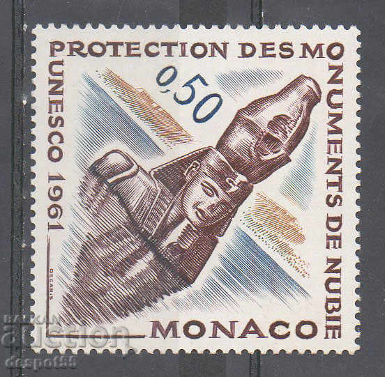 1961. Monaco. UNESCO - protecția monumentelor nubiene.