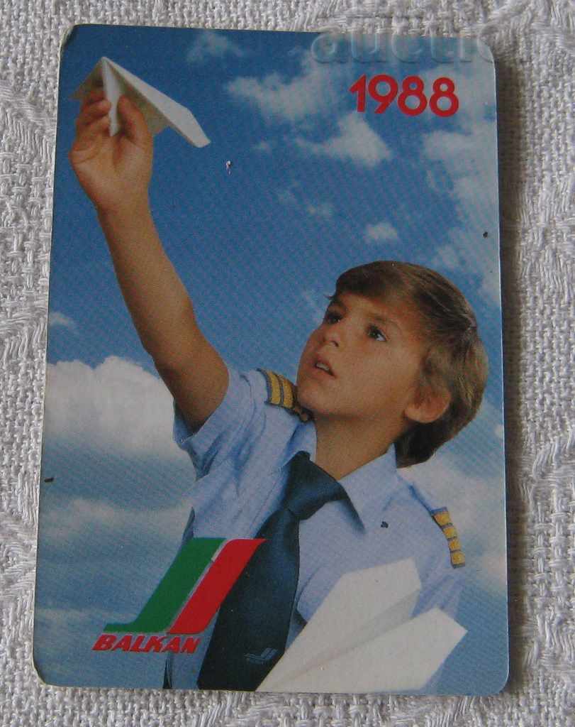 БГА БАЛКАН   1988  КАЛЕНДАРЧЕ