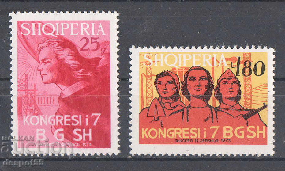 1973. Albania. Congresul Uniunilor Femeilor din Albania.