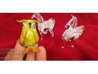 LOT Figurine de cristal Murano