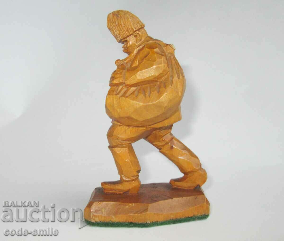 Auction Old author's woodcarving figure statuette Old man sows grain Auction Old author's woodcarving figure statuette Old man sows grain