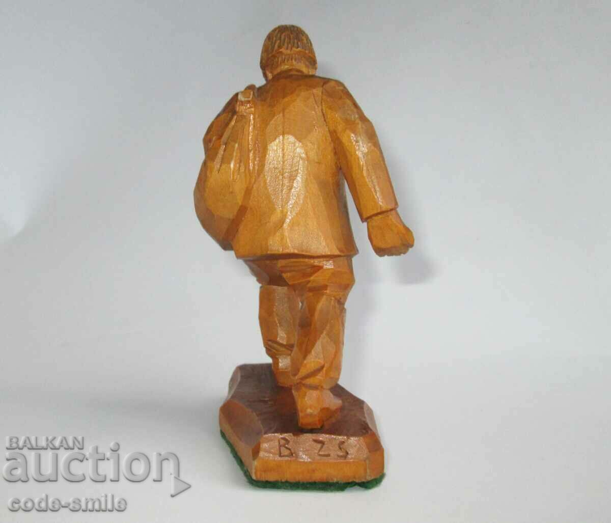 Delivery of Old author's woodcarving figure statuette Old man sows grain Delivery of Old author's woodcarving figure statuette Old man sows grain