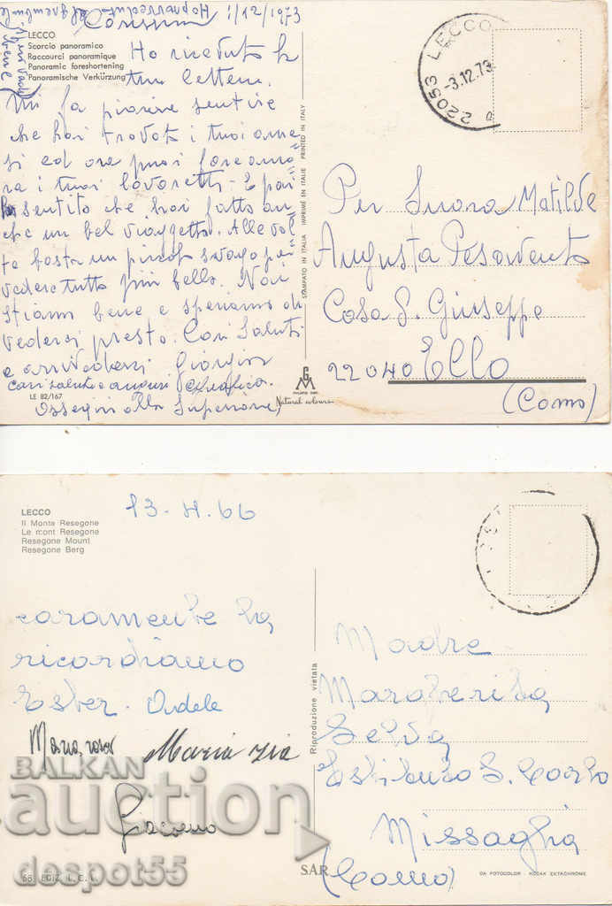 Auction 1966-73. Italy. Lecco. Panorama. Auction 1966-73. Italy. Lecco. Panorama.