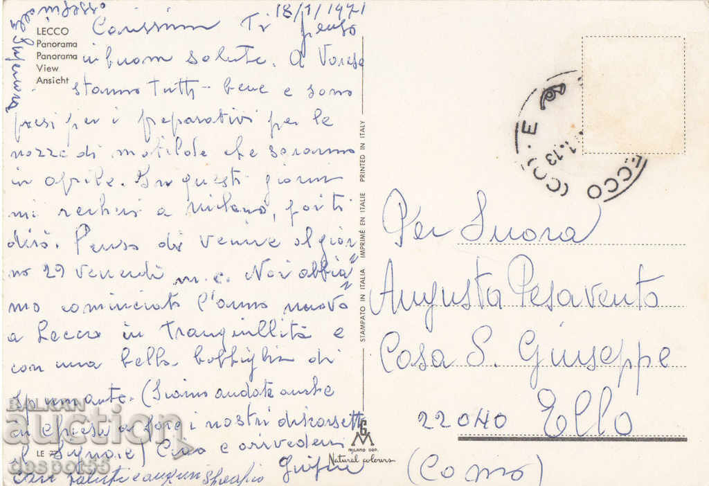 Delivery of 1966-73. Italy. Lecco. Panorama. Delivery of 1966-73. Italy. Lecco. Panorama.