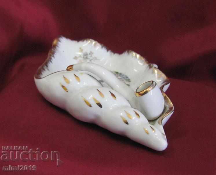 Auction Vintich Porcelain Ashtray Marked France Auction Vintich Porcelain Ashtray Marked France