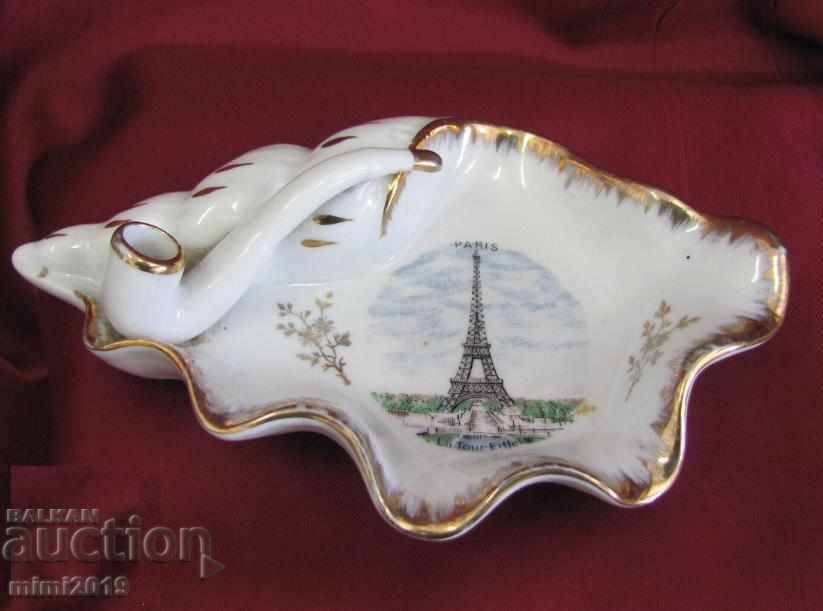 Vintich Porcelain Ashtray Marked France - 5 Vintich Porcelain Ashtray Marked France - 5